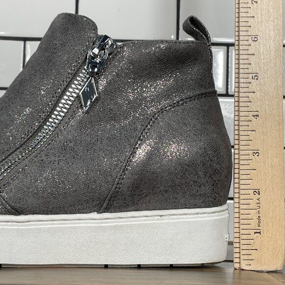 Skechers Lift Off Womens Size 9.5 Shoes Shimmer Pewter Hidden Wedge Ankle Boots - Picture 9 of 13